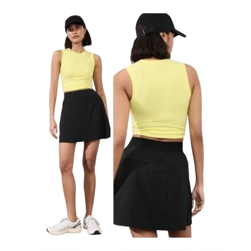 Athleta Brooklyn Heights High Rise Golf Tennis Pickleball Skort In Black